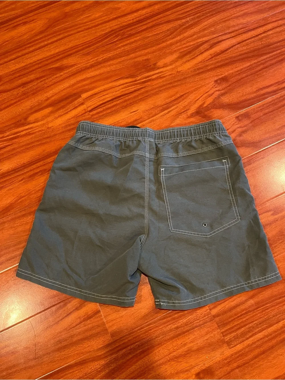 Men's Swim Shorts Dark Green with Drawstring Size Medium
